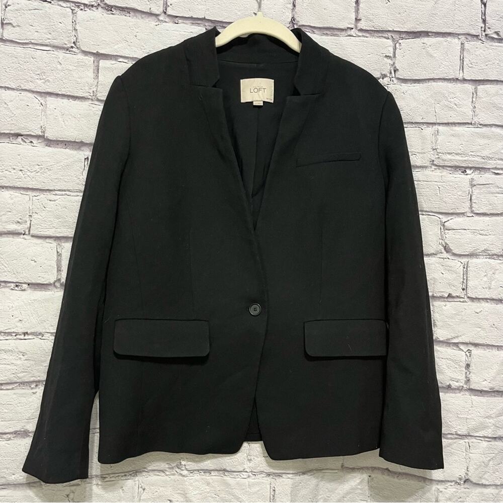 Ann Taylor LOFT Black Blazer Size 12P